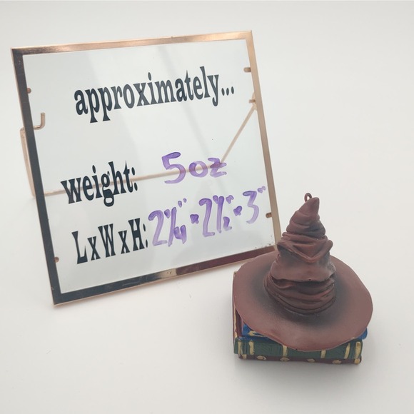 Harry Potter Sorting Hat Ornament Resin Hand Painted Magic School Books - Picture 10 of 10